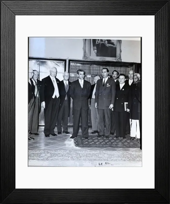 Framed Print : Shah Of Iran Recieving Foreign Represent Framed Print : Shah Of Iran Recieving Foreign Represent