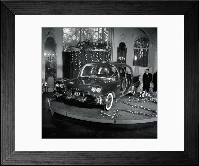 Framed Print : French Car On Stand At Show Framed Print : French Car On Stand At Show