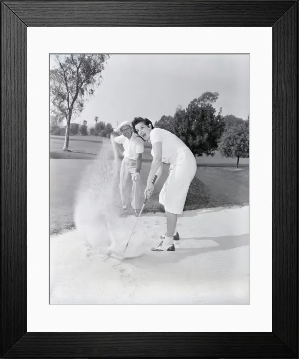Framed Print : Jane Russell Practicing Golf Before Tournament Framed Print : Jane Russell Practicing Golf Before Tournament