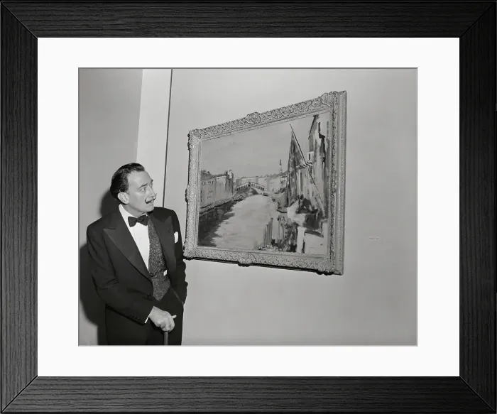 Framed Print : Salvador Dali with Painting by Sir Winston Churchill Framed Print : Salvador Dali with Painting by Sir Winston Churchill