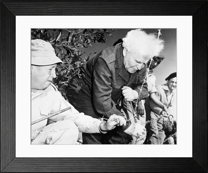 Framed Print : Israeli Prime Minister David Ben-Gurion Planting Trees Framed Print : Israeli Prime Minister David Ben-Gurion Planting Trees