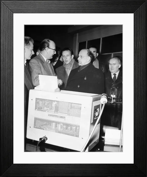 Framed Print : Walter Ulbricht Chatting with a Colleague Framed Print : Walter Ulbricht Chatting with a Colleague