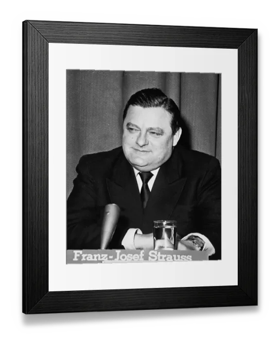 Framed Print : Portrait of Franz-Josef Strauss Framed Print : Portrait of Franz-Josef Strauss