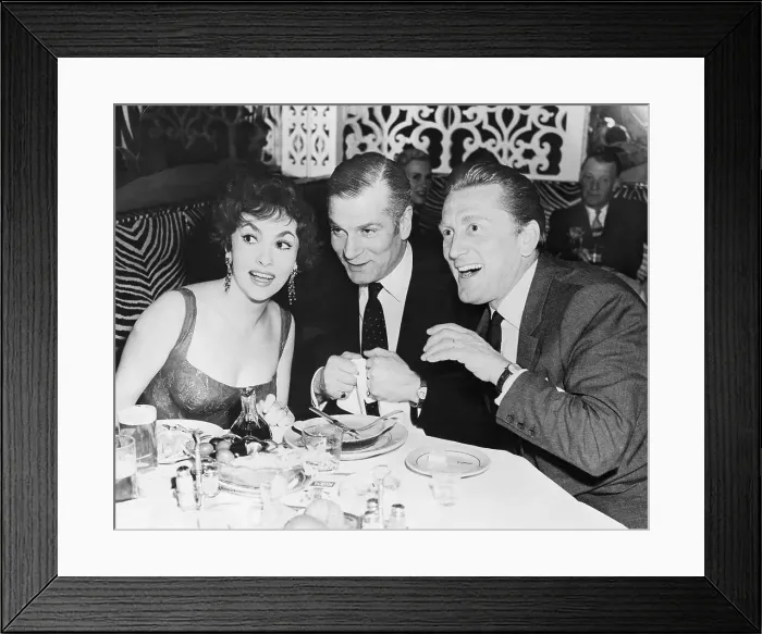 Framed Print : Three Movie Stars at El Morocco