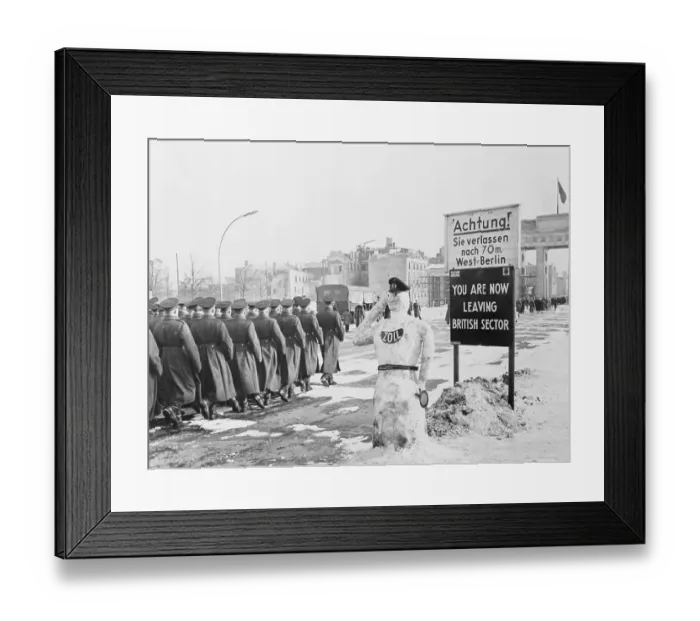 Framed Print : Soldiers Marching into Soviet Zone of Germany Framed Print : Soldiers Marching into Soviet Zone of Germany