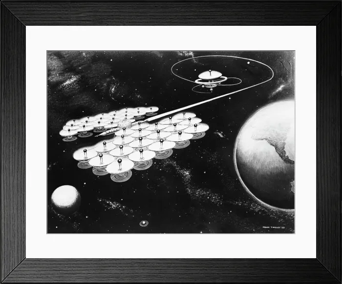 Framed Print : Illustration of a Solar-Powered Spaceship by Frank Tinsley Framed Print : Illustration of a Solar-Powered Spaceship by Frank Tinsley