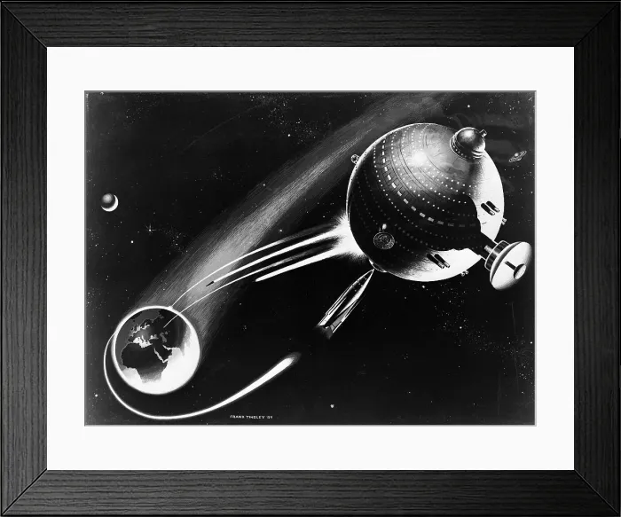 Framed Print : Illustration of a Space Satellite by Frank Tinsley Framed Print : Illustration of a Space Satellite by Frank Tinsley
