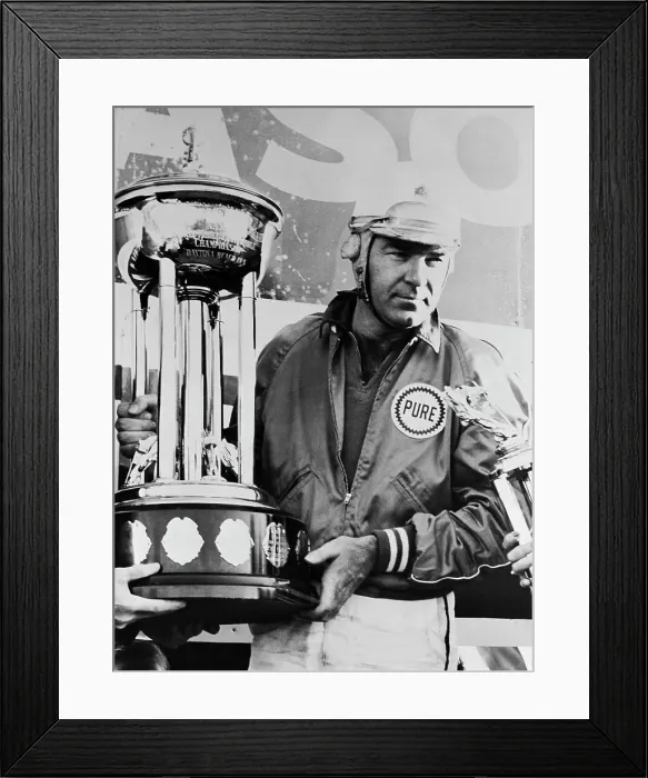 Framed Print : American Racecar Driver Curtis Turner Holding Trophy Framed Print : American Racecar Driver Curtis Turner Holding Trophy