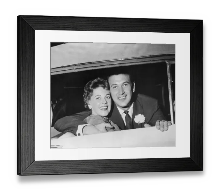 Framed Print : Rock Hudson and His Bride Framed Print : Rock Hudson and His Bride