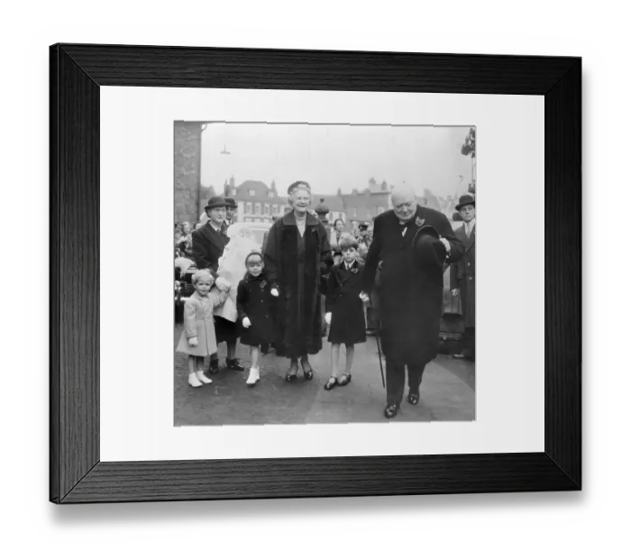 Framed Print : Winston Churchill in London for Christening Framed Print : Winston Churchill in London for Christening