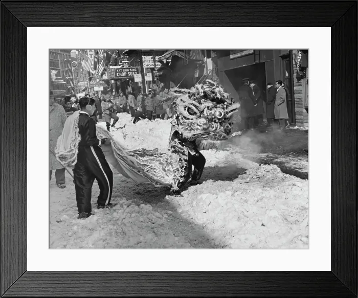 Framed Print : Dragon Dance On Mott Street Framed Print : Dragon Dance On Mott Street