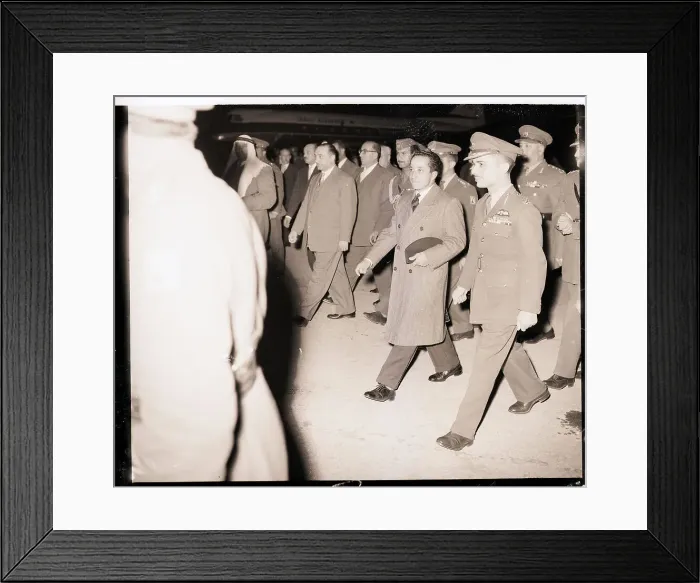 Framed Print : King Hussein and King Faisal II