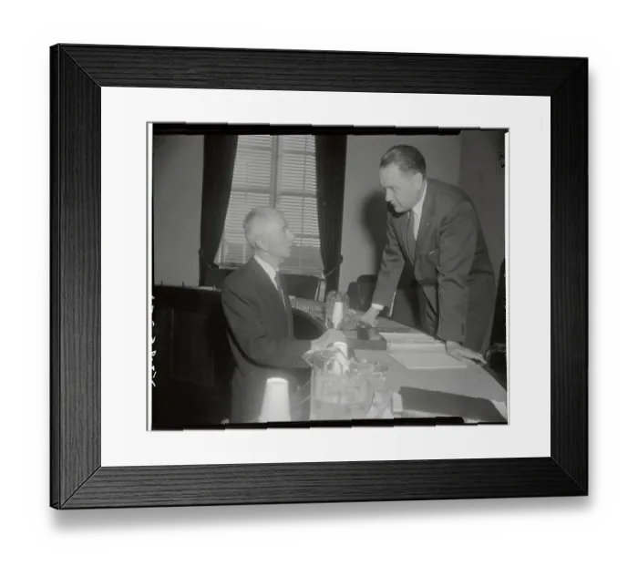 Framed Print : Hyman Rickover and Carl Elliot Meeting on Education Framed Print : Hyman Rickover and Carl Elliot Meeting on Education