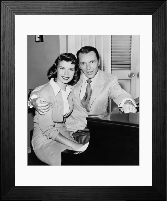 Framed Print : Frank Sinatra with Daughter Nancy at Piano Framed Print : Frank Sinatra with Daughter Nancy at Piano