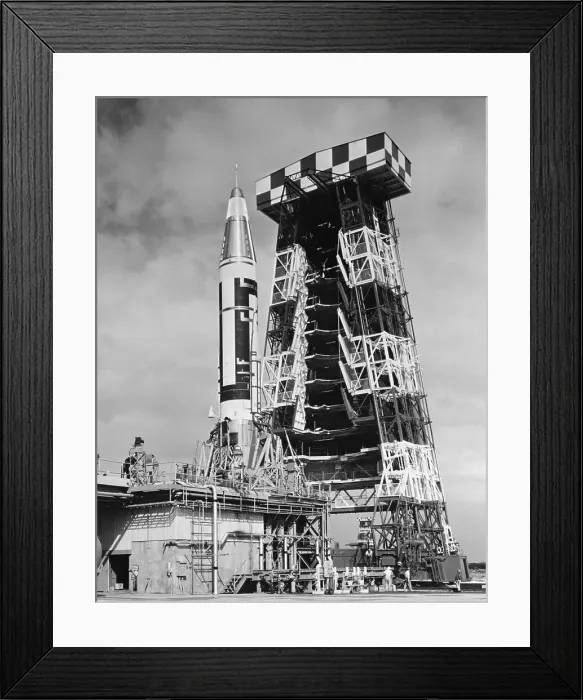 Framed Print : Missle & Gantry Tower @ Cape Canaveral