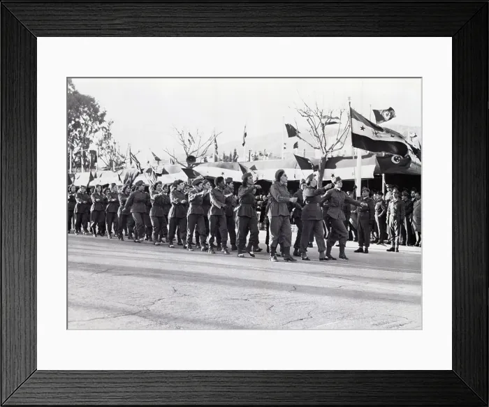 Framed Print : Women Soldiers March In Parade Framed Print : Women Soldiers March In Parade