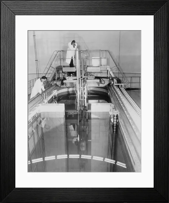 Framed Print : Scientists Working on Nuclear Research Reactor Framed Print : Scientists Working on Nuclear Research Reactor