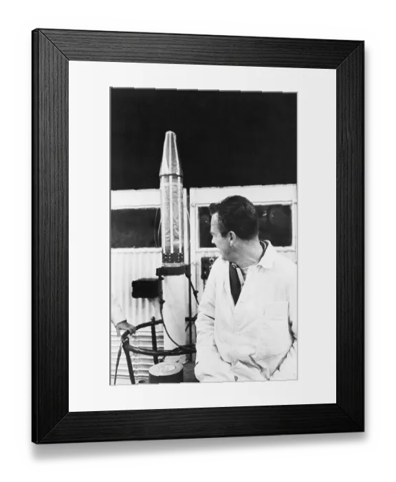 Framed Print : Scientist Looks Back @ Rocket In Lab Framed Print : Scientist Looks Back @ Rocket In Lab