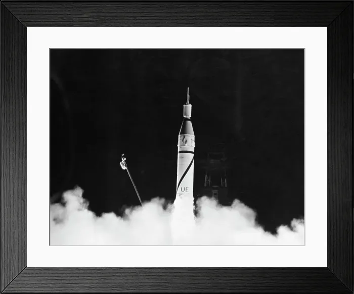 Framed Print : Jupiter C Rocket Blasting Off Framed Print : Jupiter C Rocket Blasting Off