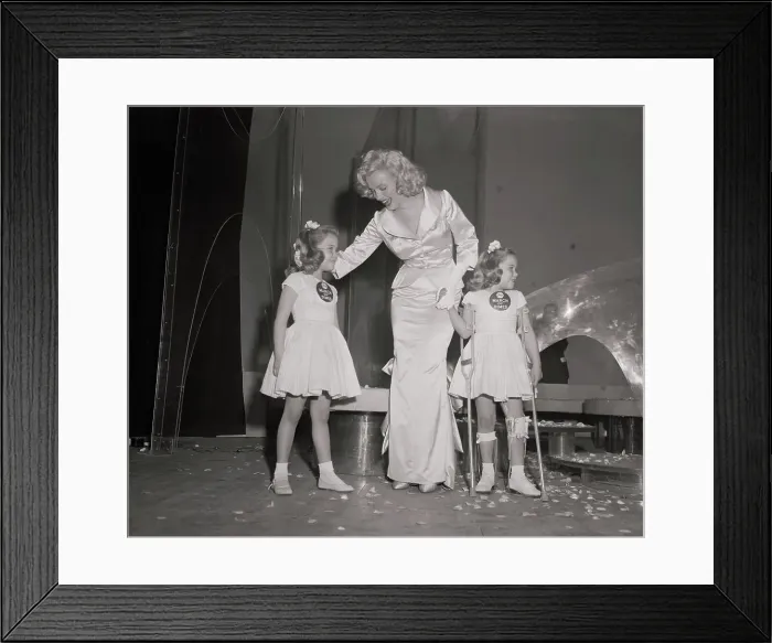 Framed Print : Actress Marilyn Monroe Attending March of Dimes Fashion Show