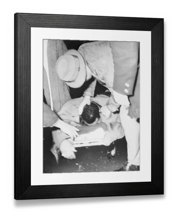 Framed Print : Roy Campanella Lying on Stretcher Framed Print : Roy Campanella Lying on Stretcher