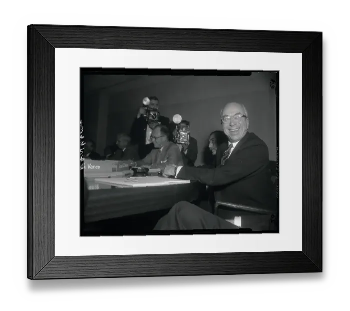 Framed Print : Atomic Energy Commission Press Conference Framed Print : Atomic Energy Commission Press Conference