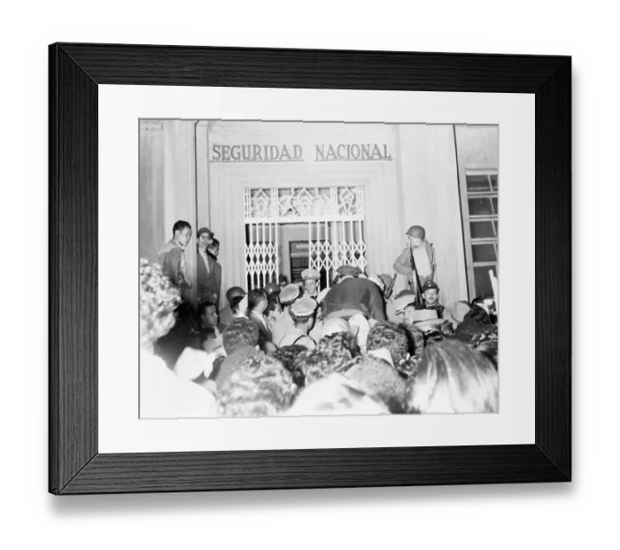 Framed Print : Mob Outside Police Headquarters Framed Print : Mob Outside Police Headquarters