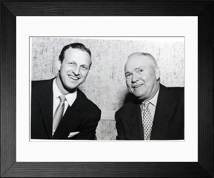 Framed Print : Stan Musial And Rogers Hornsby At Dinner Framed Print : Stan Musial And Rogers Hornsby At Dinner