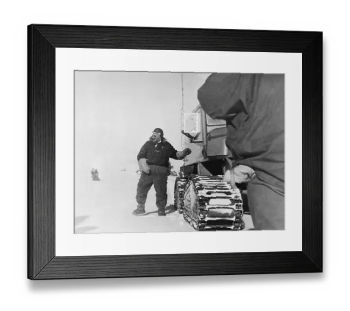 Framed Print : Dr. Vivian Fuchs Arrives at South Pole Framed Print : Dr. Vivian Fuchs Arrives at South Pole