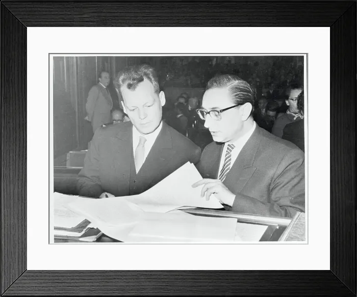 Framed Print : Willy Brandt with Franz Amrehn Framed Print : Willy Brandt with Franz Amrehn