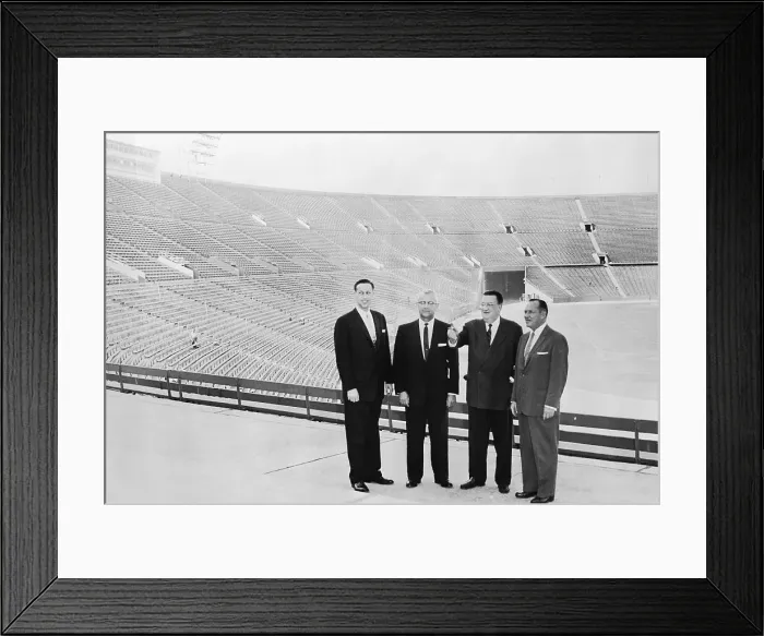 Framed Print : Walter O'Malley at LA Coliseum Framed Print : Walter O'Malley at LA Coliseum
