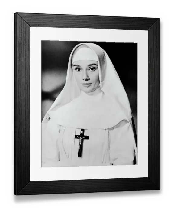 Framed Print : Audrey Hepburn as Sister Luke Framed Print : Audrey Hepburn as Sister Luke