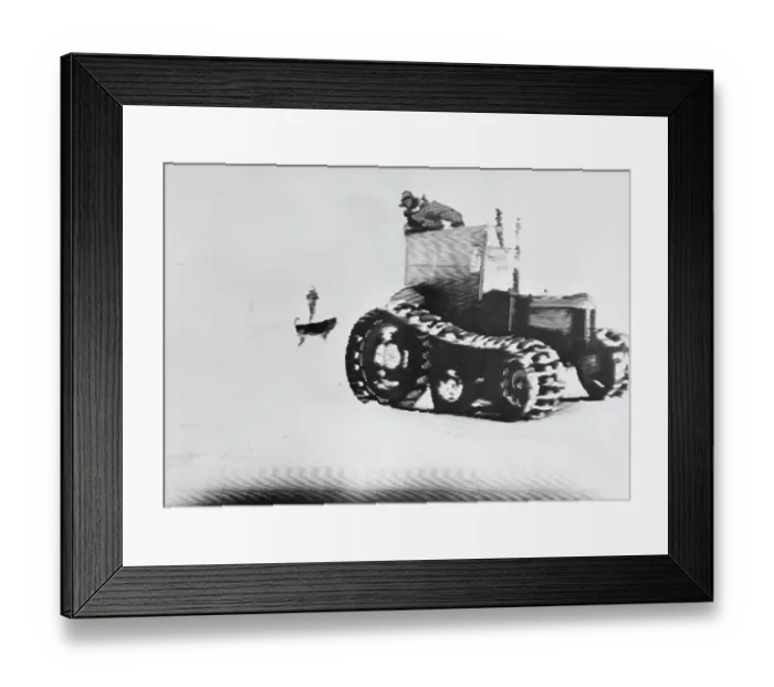 Framed Print : Tractor Arriving at South Pole Framed Print : Tractor Arriving at South Pole