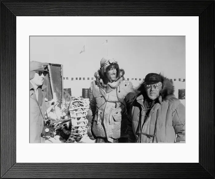 Framed Print : Sir Edmund Hillary and Others at South Pole Framed Print : Sir Edmund Hillary and Others at South Pole
