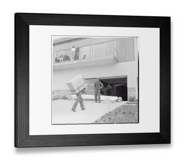 Framed Print : Willie Mays Moving Into a New Home Framed Print : Willie Mays Moving Into a New Home