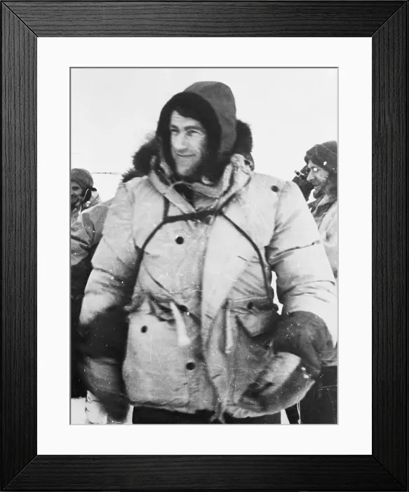 Framed Print : Sir Edmund Hillary Reaching South Pole Framed Print : Sir Edmund Hillary Reaching South Pole