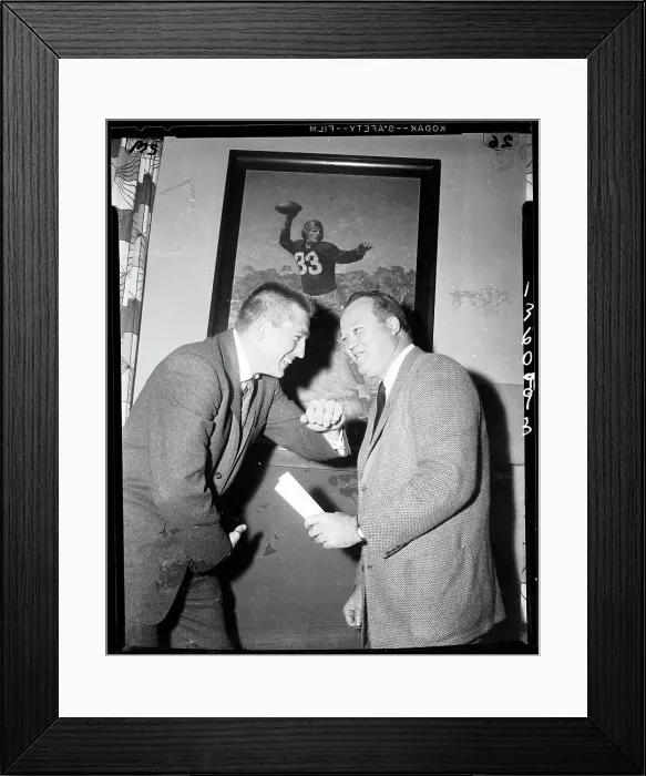Framed Print : Johnny Unitas and Edward Hickey Jr Framed Print : Johnny Unitas and Edward Hickey Jr