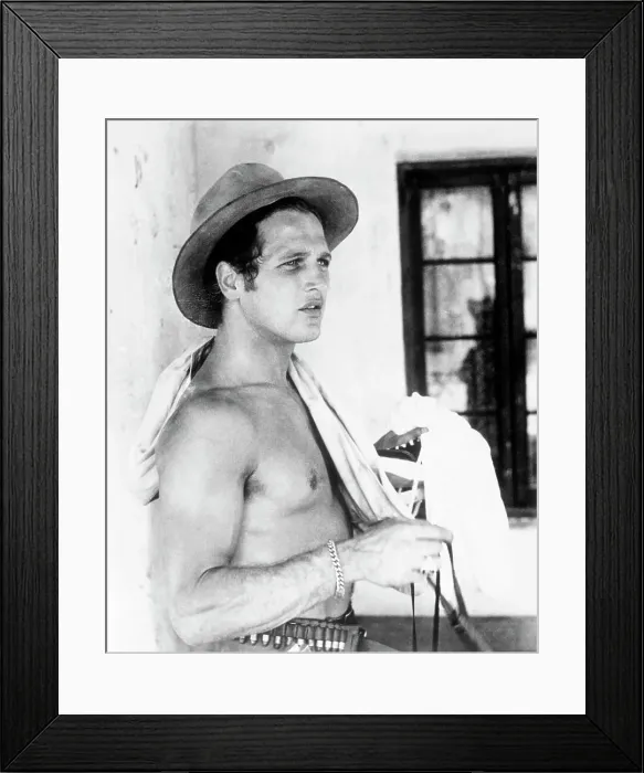 Framed Print : Portrait of Barechested Paul Newman Framed Print : Portrait of Barechested Paul Newman