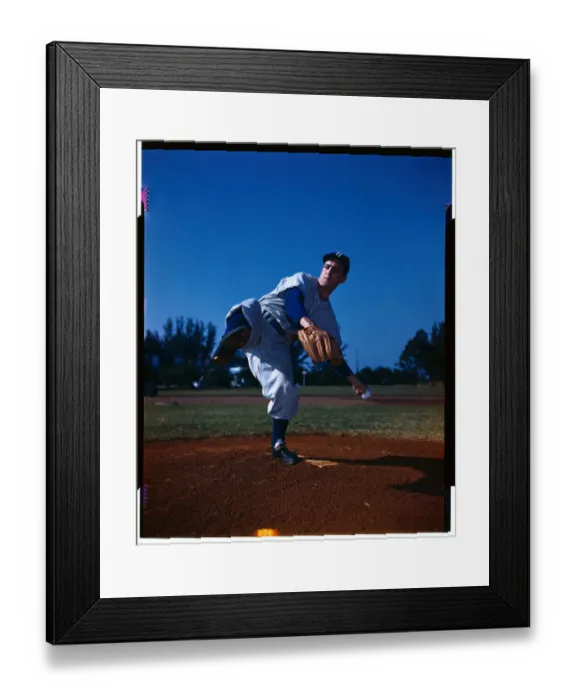 Framed Print : LA Dodger Carl Erskins