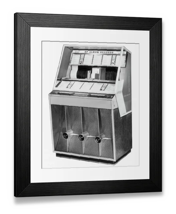 Framed Print : Jukebox made by the Seeburg company in 1958 Framed Print : Jukebox made by the Seeburg company in 1958