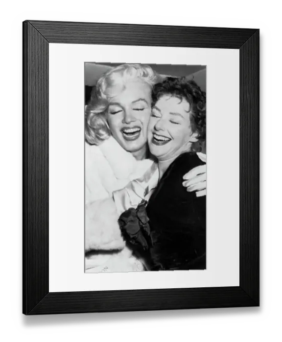 Framed Print : Marilyn Monroe Embracing Joan Copeland Framed Print : Marilyn Monroe Embracing Joan Copeland