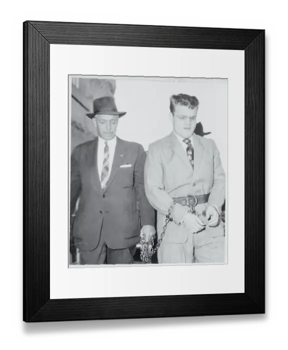 Framed Print : Mass Murderer Appearing in Court Framed Print : Mass Murderer Appearing in Court