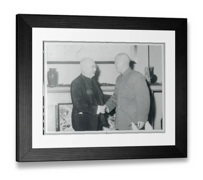 Framed Print : Chaing Kai Shek Greeting the Cardinal Framed Print : Chaing Kai Shek Greeting the Cardinal