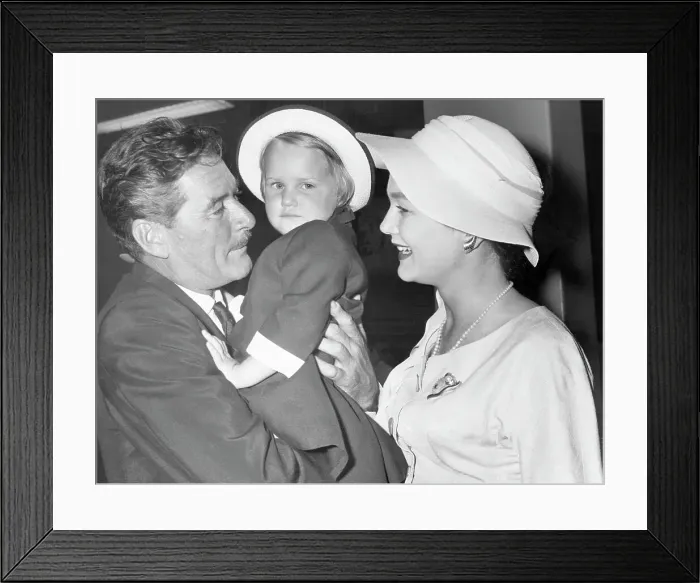 Framed Print : Errol Flynn His Wife and Daughter Framed Print : Errol Flynn His Wife and Daughter