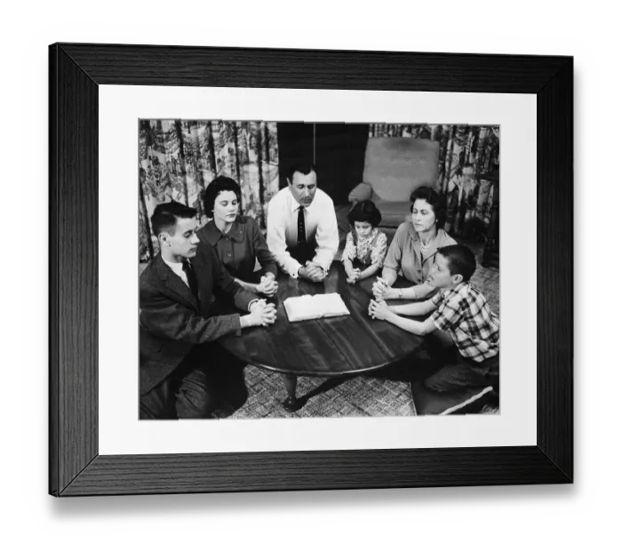 Framed Print : Evangelist Oral Roberts With His Family Framed Print : Evangelist Oral Roberts With His Family
