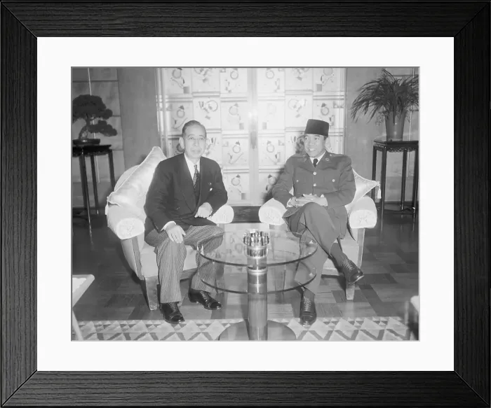 Framed Print : Prime Minister Kishi Nobusuke and President Sukarno Framed Print : Prime Minister Kishi Nobusuke and President Sukarno