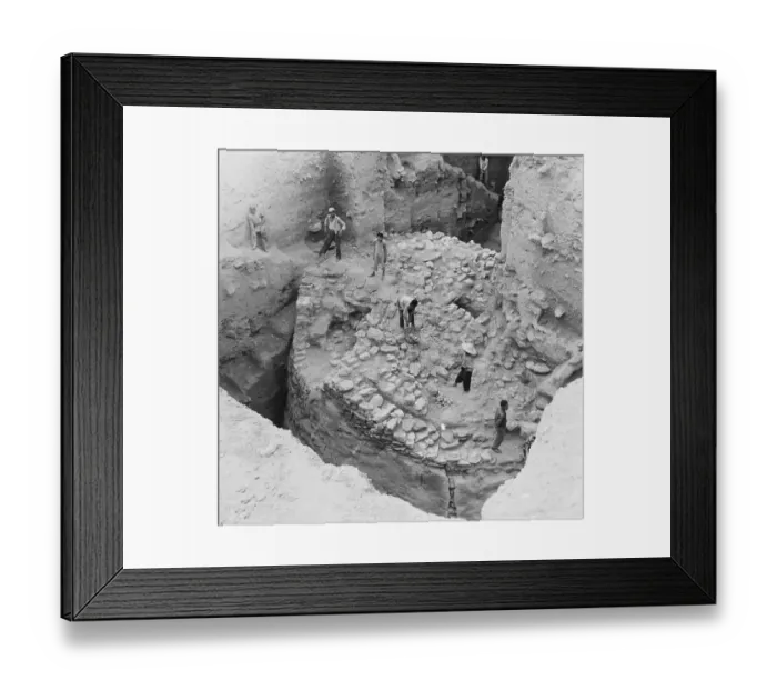 Framed Print : Jordanian Archaeologists Unearthing Ancient Tower Framed Print : Jordanian Archaeologists Unearthing Ancient Tower