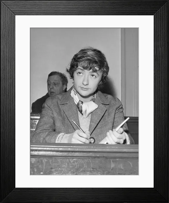 Framed Print : Francoise Sagan Taking Notes Framed Print : Francoise Sagan Taking Notes