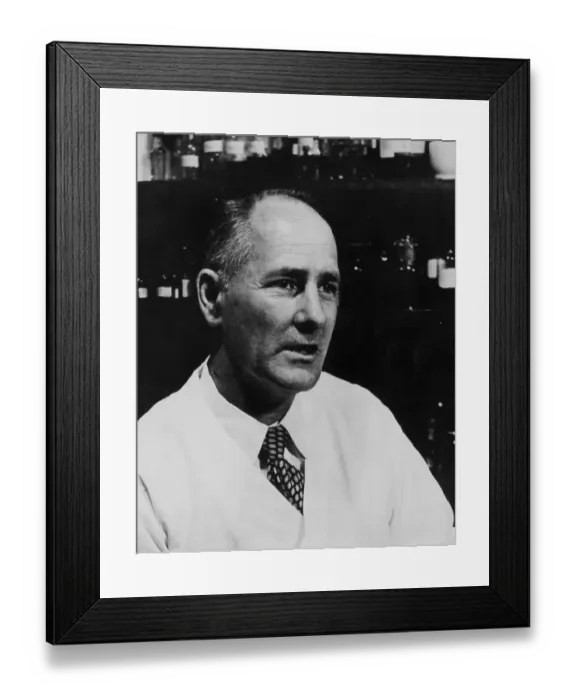 Framed Print : Portrait of American Scientist George Wells Beadle Framed Print : Portrait of American Scientist George Wells Beadle