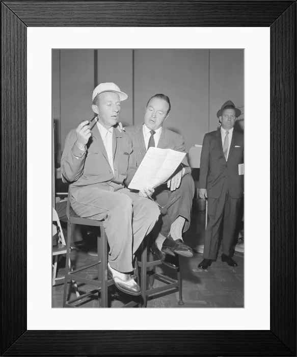 Framed Print : Bing Crosby and Bob Hope Rehearsing Framed Print : Bing Crosby and Bob Hope Rehearsing